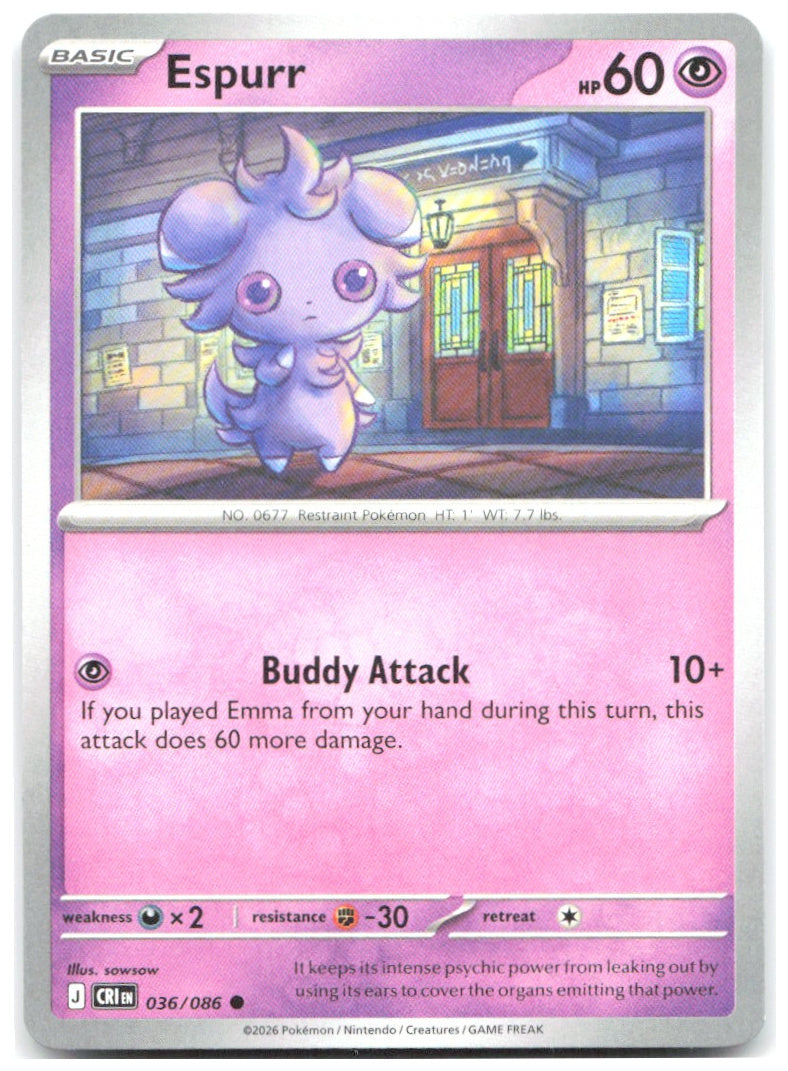 Espurr Common ME04 Chaos Rising 036/086 NM sowsow