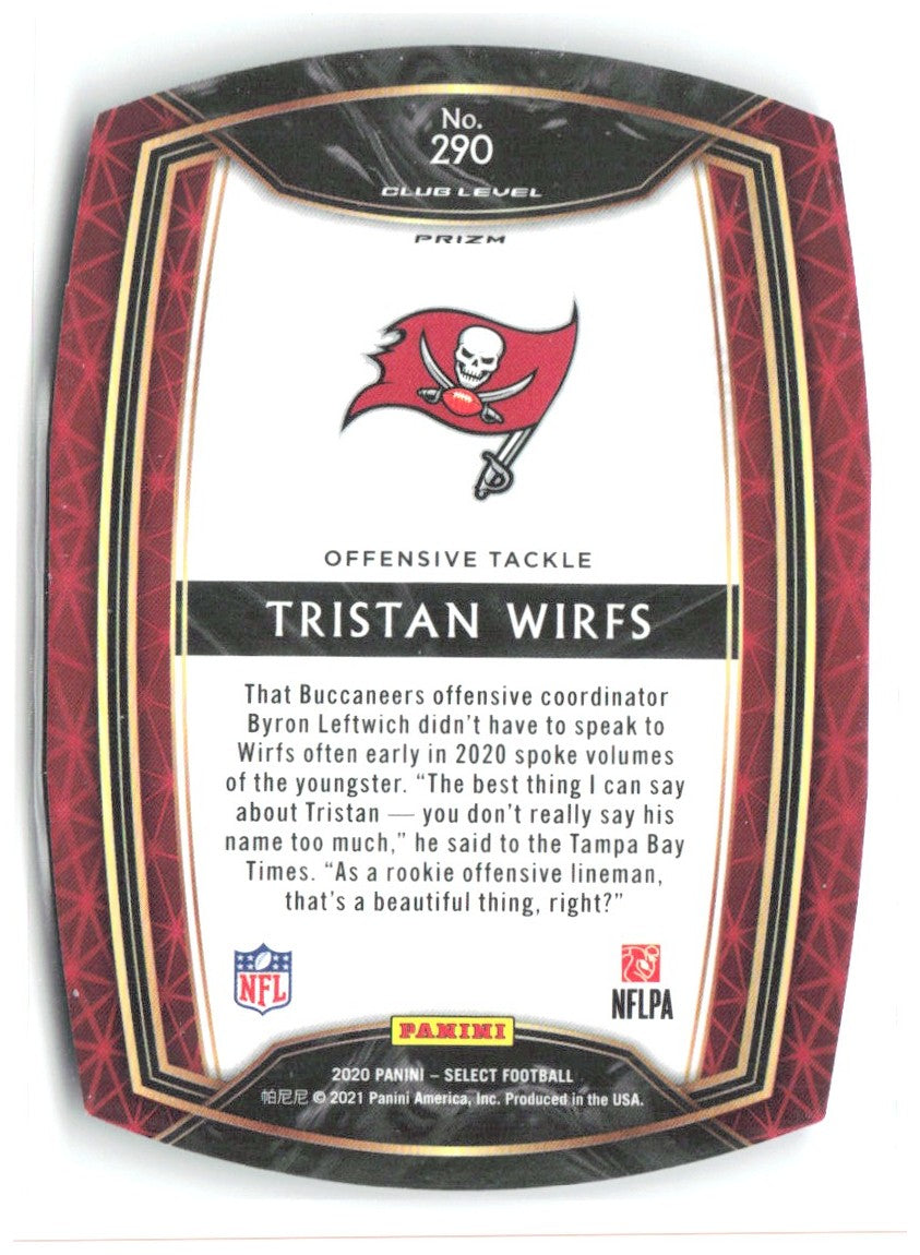 Tristan Wirfs Panini Select - Purple Prizm Die Cut 290 2020 Tampa Bay Buccaneers