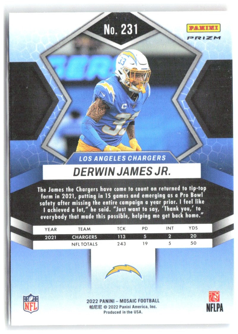 Derwin James Jr. Mosaic - Mosaic Reactive Orange 231 2022 Los Angeles Chargers