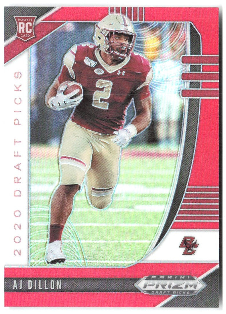 AJ Dillon Panini Prizm Draft Picks - Prizms Red 140 2020 Boston College Eagles
