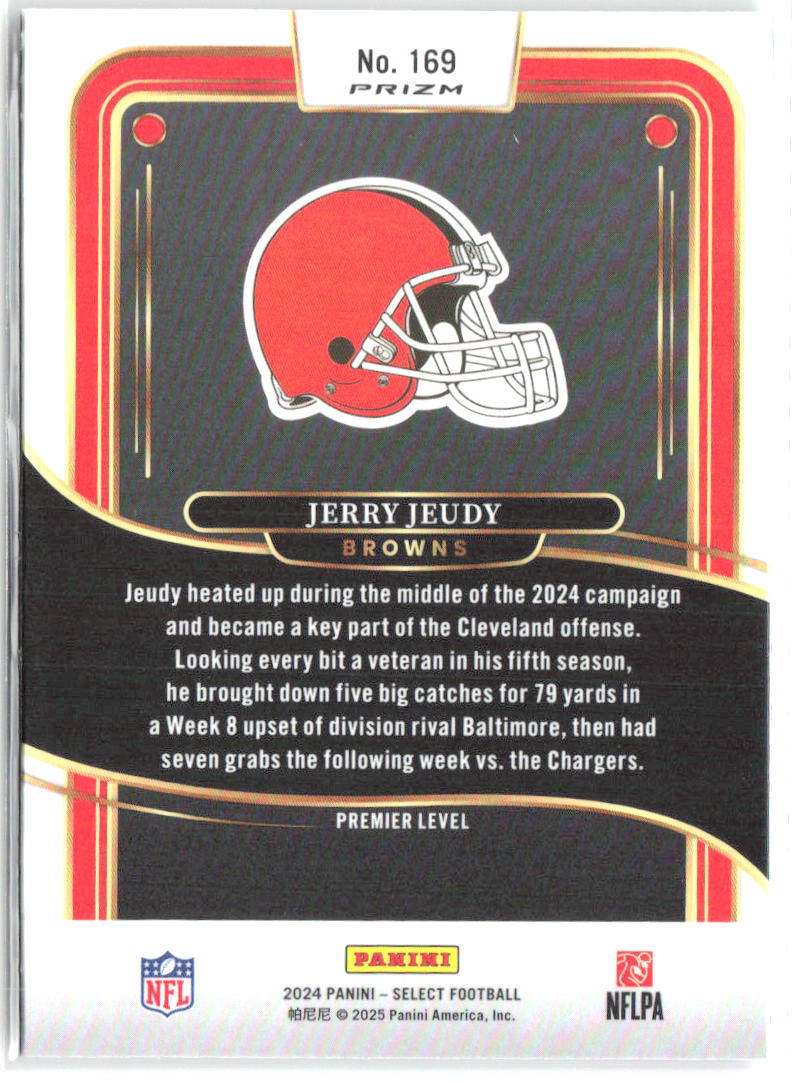 Jerry Jeudy Panini Select - Black & Green Prizm Shock 169 2024 Cleveland Browns