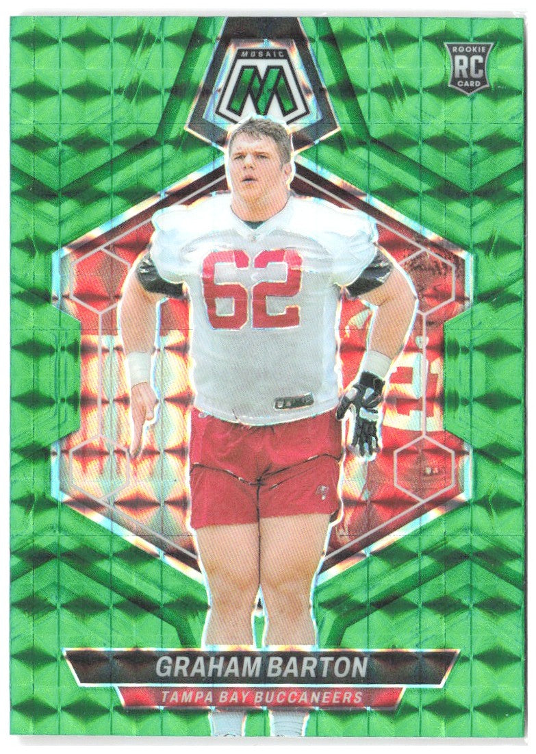 Graham Barton Panini Mosaic - Mosaic Green 326 2024 Tampa Bay Buccaneers