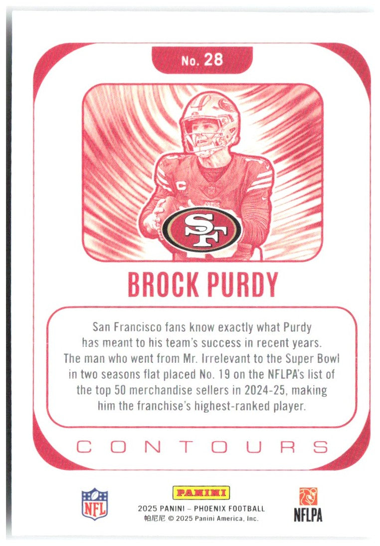 Brock Purdy Panini Phoenix - Contours 28 2025 San Francisco 49ers