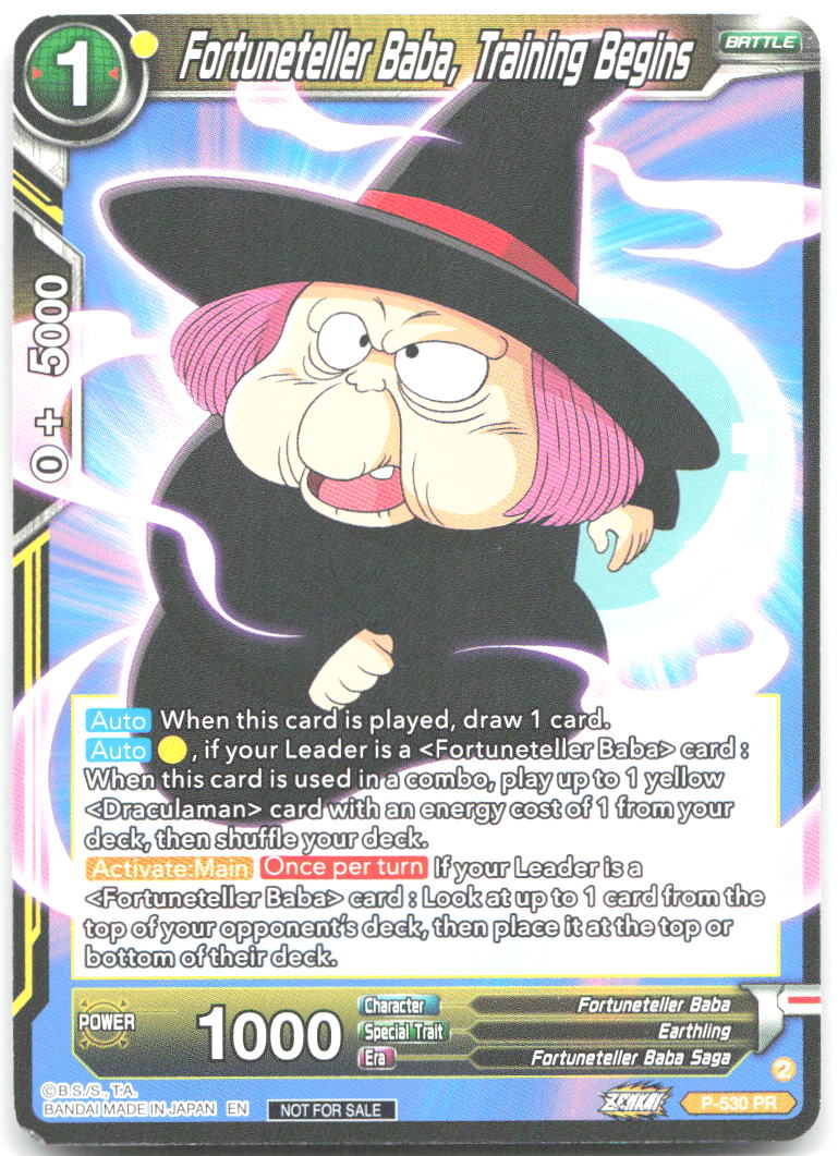 Fortuneteller Baba Training Begins Zenkai Series Tournament Promo P 530 NM