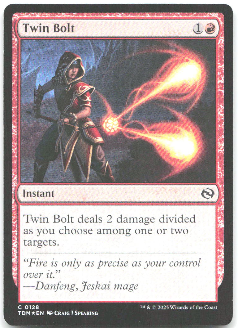 Twin Bolt Foil C Tarkir Dragonstorm 128 NM Craig J Spearing