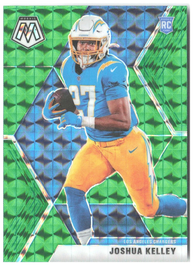 Joshua Kelley Panini Mosaic - Prizm Green 234 2020 Los Angeles Chargers