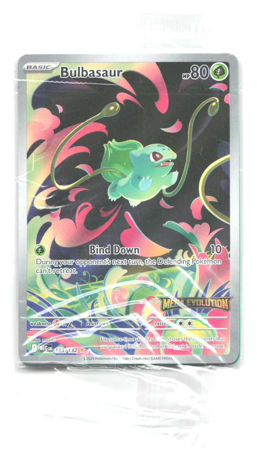 Bulbasaur Sealed Mega Evolution Stamped Holo Illustration Rare 133/132 NM mashu