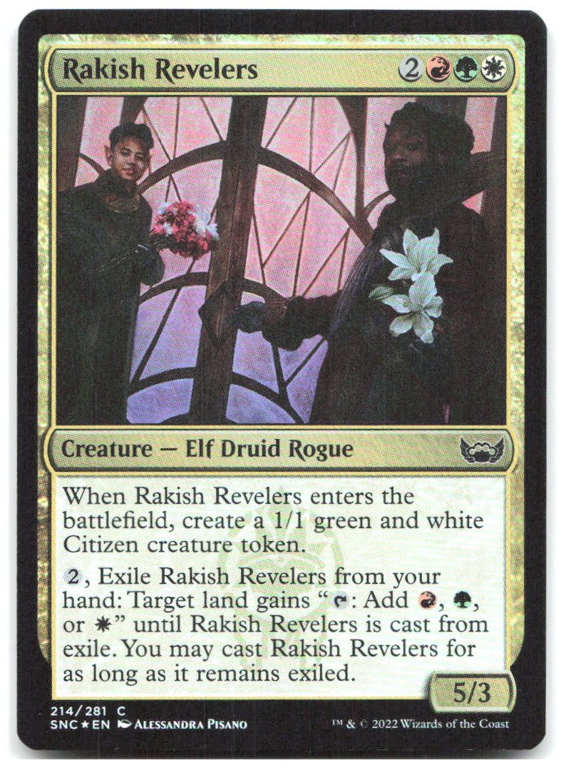 Rakish Revelers Foil C Streets of New Capenna 214 NM Alessandra Pisano