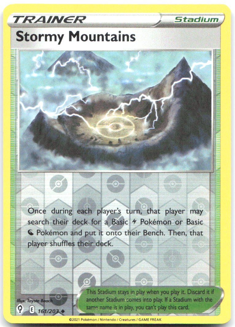 Stormy Mountains Reverse Holo SWSH07 Evolving Skies 161/203 NM Toyste Beach