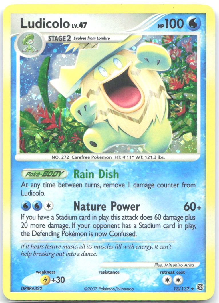 Ludicolo Holo Rare Secret Wonders 13/132 LP Mitsuhiro Arita