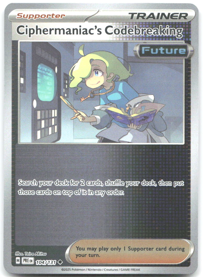 Ciphermaniac's Codebreaking Reverse Holo Prismatic Evolutions 104/131 NM