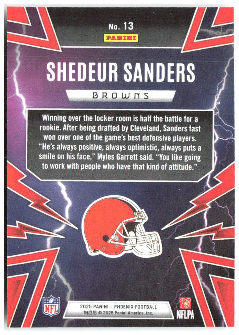 Shedeur Sanders Panini Phoenix - Thunderbirds 13 2025 Cleveland Browns