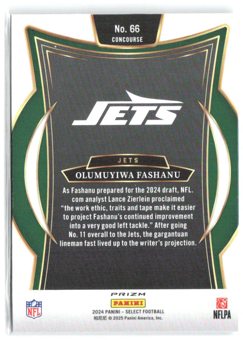 Olumuyiwa Fashanu Panini Select - Silver Prizm 66 2024 New York Jets