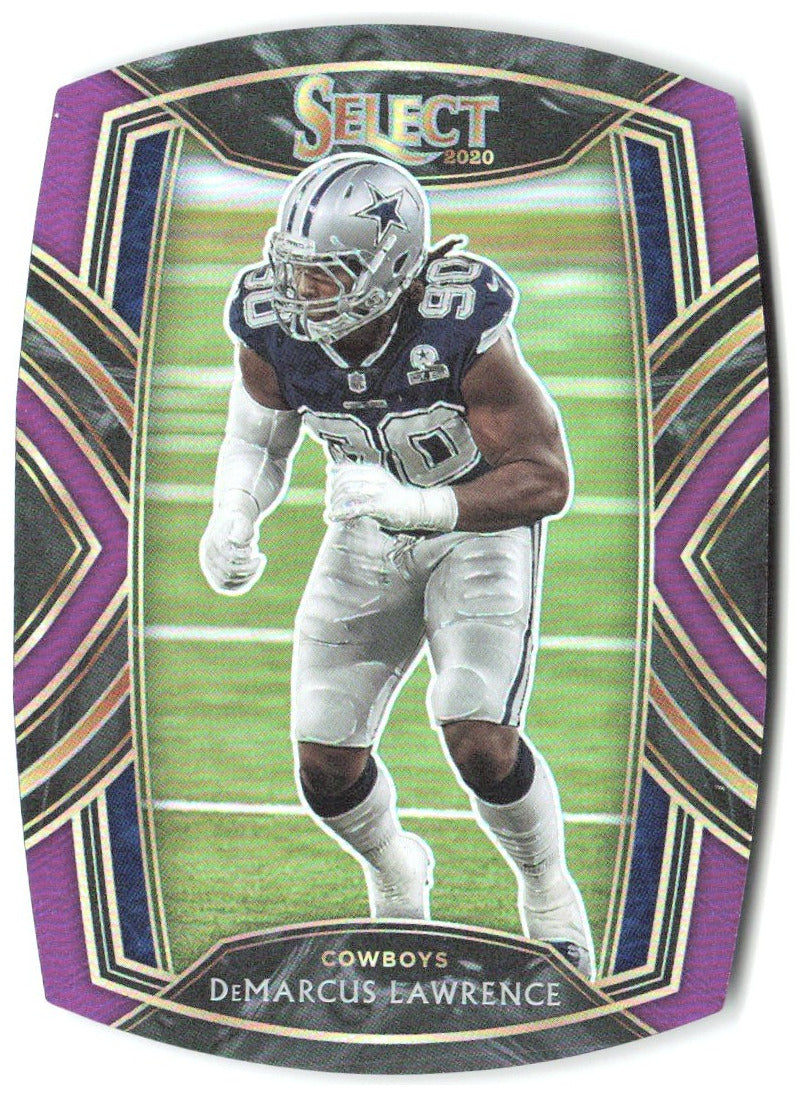 DeMarcus Lawrence Panini Select - Purple Prizm Die Cut 238 2020 Dallas Cowboys