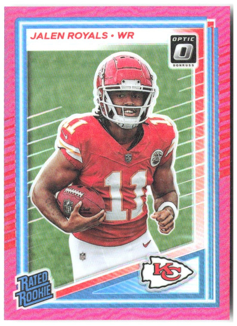 Jalen Royals Donruss Optic - Pink 251 2025 Kansas City Chiefs