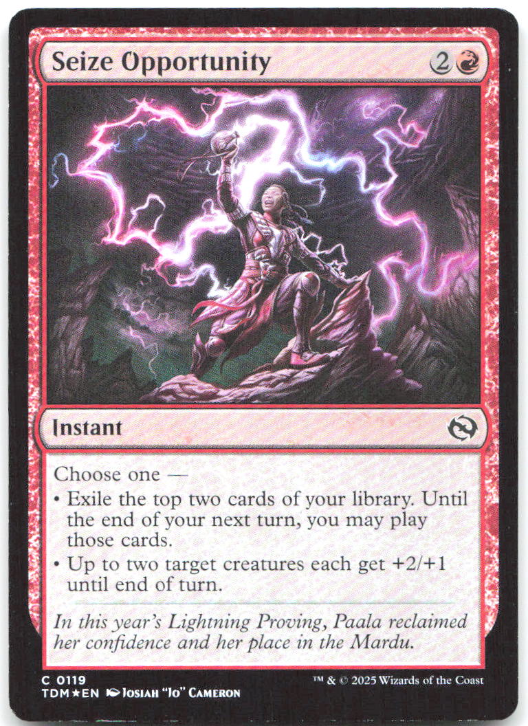Seize Opportunity Foil C Tarkir Dragonstorm 119 NM Josiah "Jo" Cameron