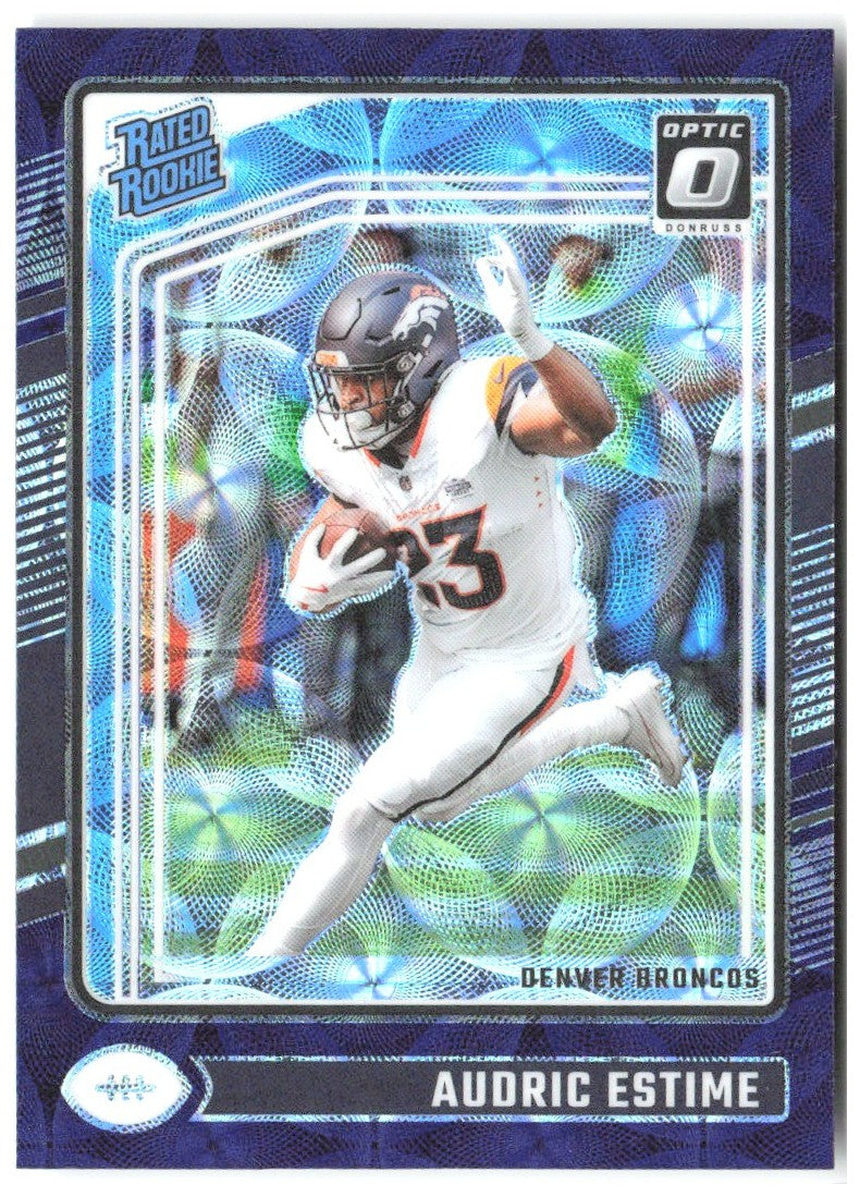 Audric Estime Donruss Optic - Purple Scope 206 2024 Denver Broncos