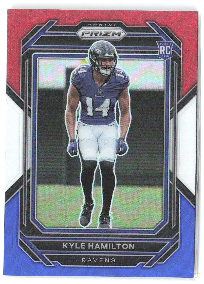 Kyle Hamilton Panini Prizm - Red White and Blue 342 2022 Baltimore Ravens
