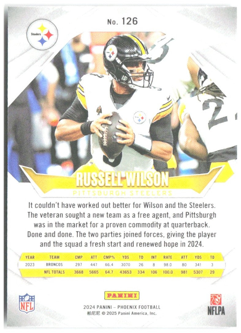 Russell Wilson Panini Phoenix - International 126 2024 Pittsburgh Steelers