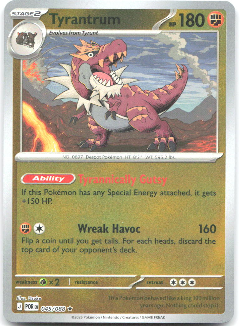 Tyrantrum Reverse Holo Rare ME03 Perfect Order 045/088 NM Dsuke