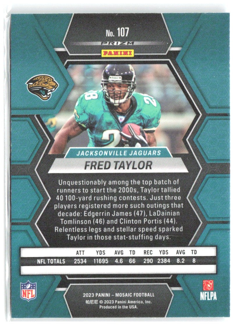Fred Taylor Panini Mosaic - Mosaic 107 2023 Jacksonville Jaguars