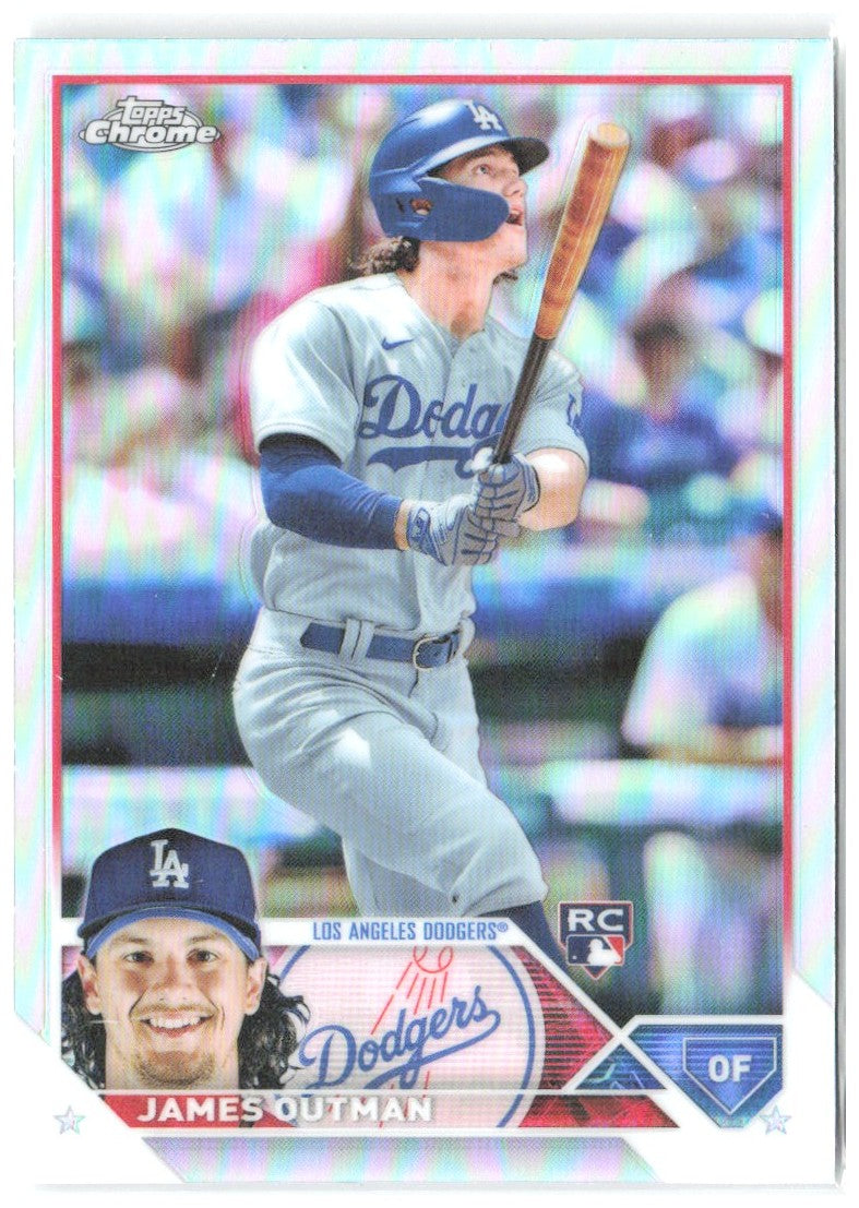 James Outman Topps Chrome - Refractors 81 2023 Los Angeles Dodgers