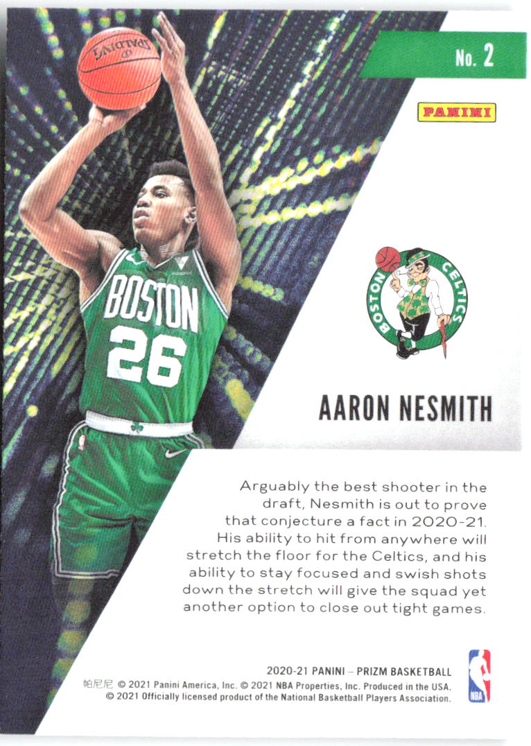 Aaron Nesmith Panini Prizm - Instant Impact 2 2020-21 Boston Celtics