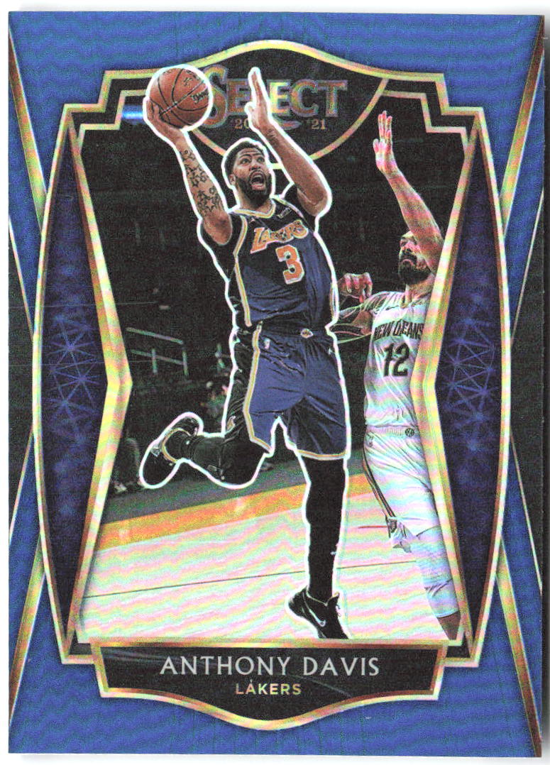 Anthony Davis Panini Select - Blue Prizms 155 2020-21 Los Angeles Lakers