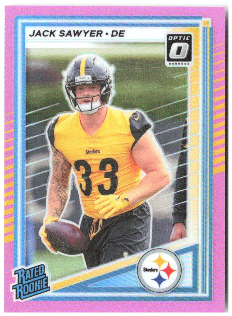 Jack Sawyer Donruss - Optic Rated Rookies Pink 390 2025 Pittsburgh Steelers