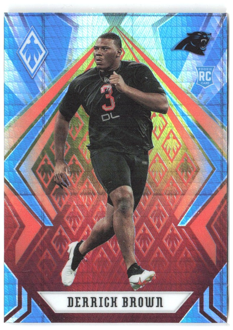 Derrick Brown Panini Phoenix - Fire Burst 144 2020 Carolina Panthers