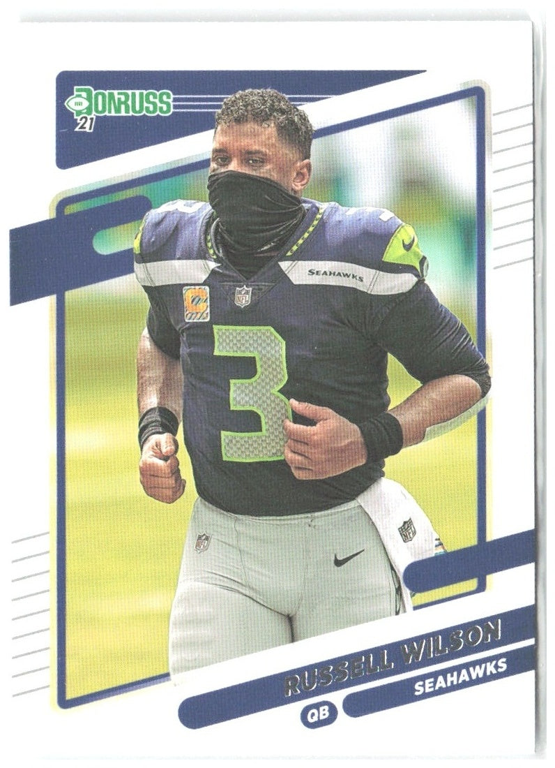 Russell Wilson Donruss 28 2021 Seattle Seahawks No Helmet Variant