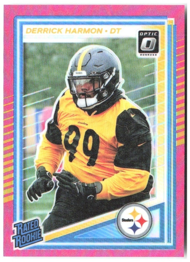 Derrick Harmon Donruss Optic - Pink 257 2025 Pittsburgh Steelers