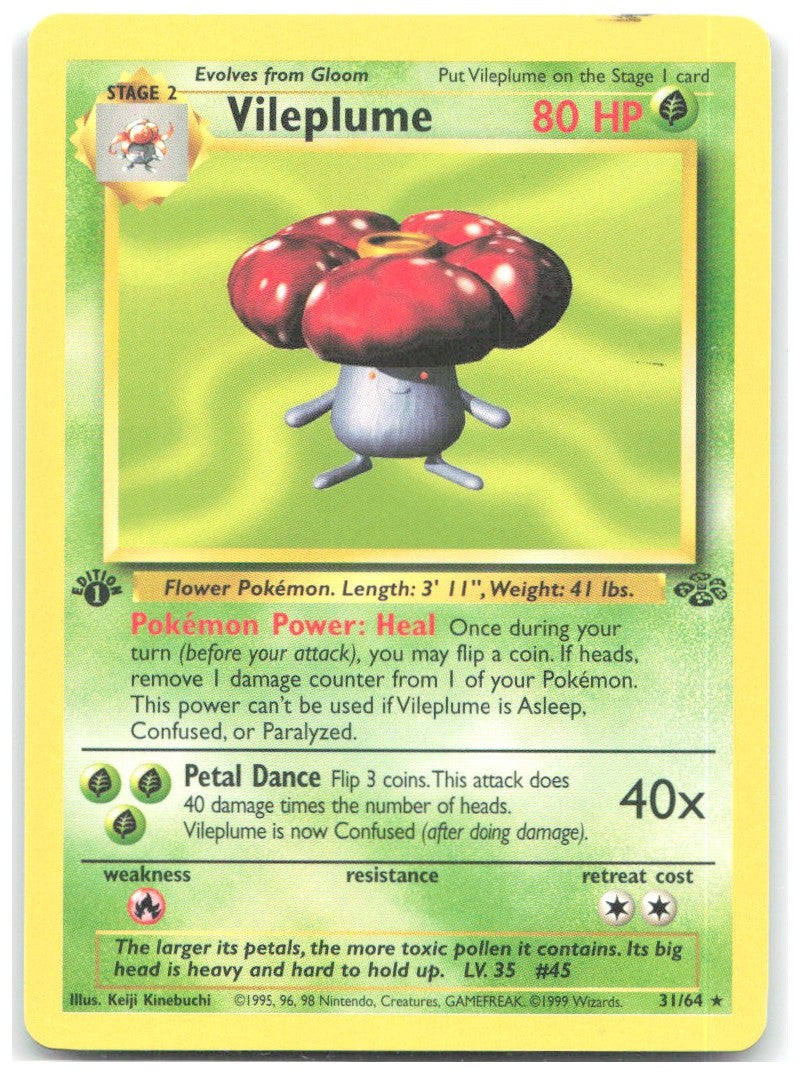 Vileplume 31 1st Edition Rare Jungle 31/64 NM Keiji Kinebuchi