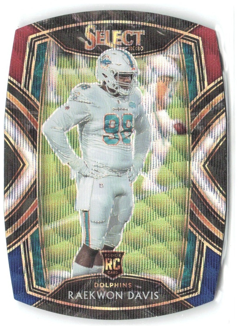 Raekwon Davis Panini Select - Tri-Color Prizm Die Cut 296 2020 Miami Dolphins