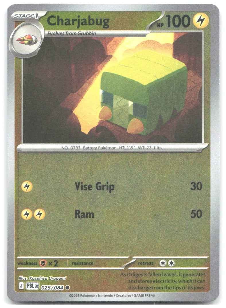 Charjabug Reverse Holo Common ME05 Pitch Black 025/084 NM Kazuhisa Uragami