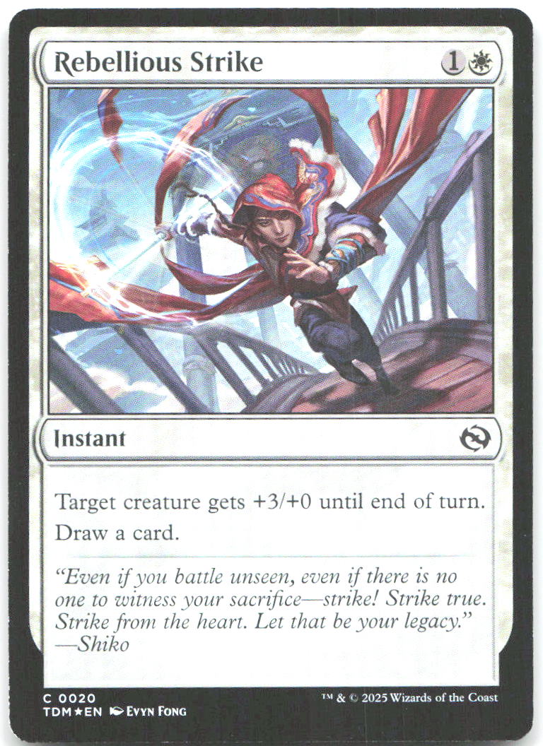 Rebellious Strike Foil C Tarkir Dragonstorm 20 NM Evyn Fong