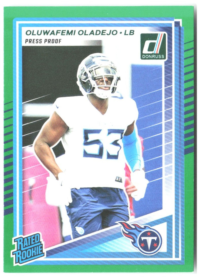 Oluwafemi Oladejo Donruss - Press Proofs Green 384 2025 Tennessee Titans