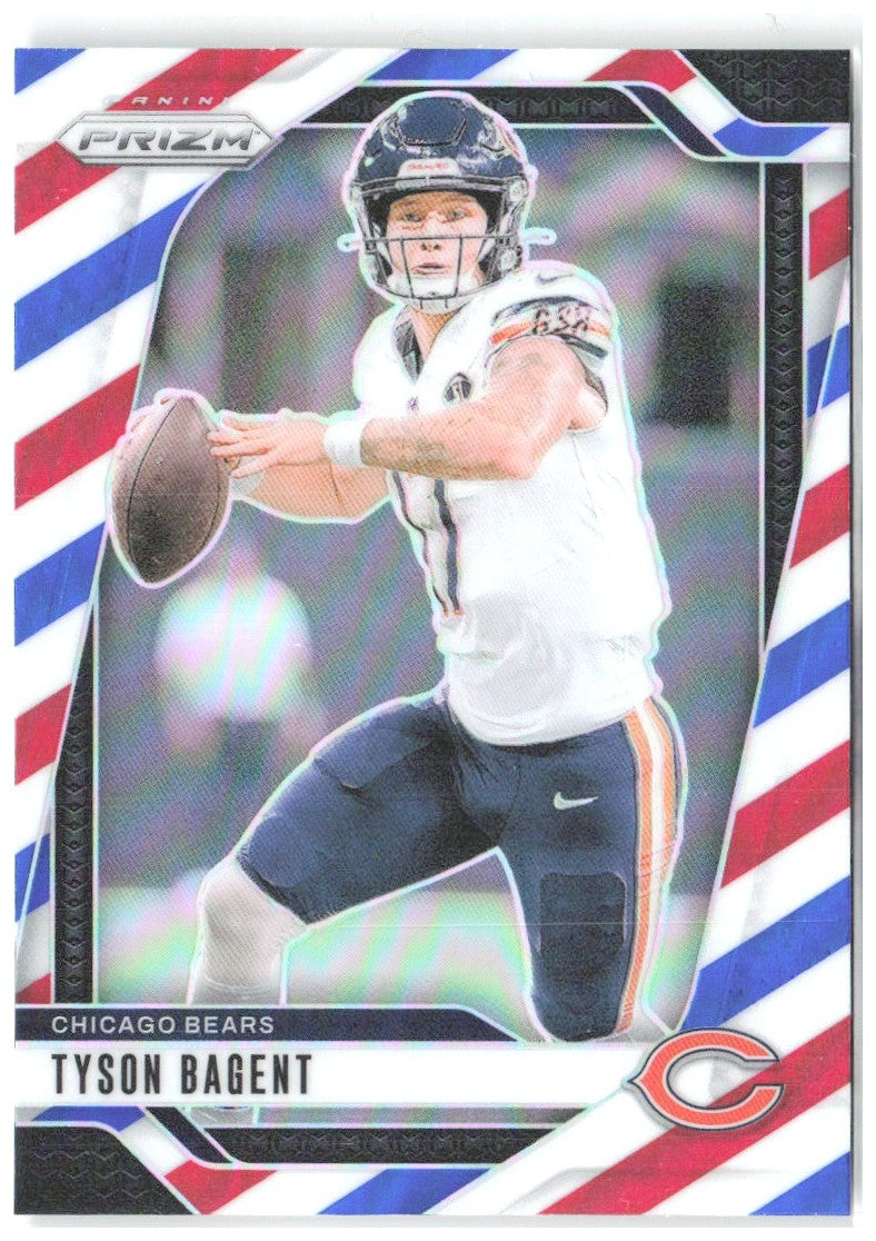 Tyson Bagent Panini Prizm - Red White and Blue 46 2024 Chicago Bears