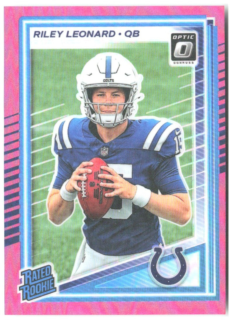 Riley Leonard Donruss Optic - Pink 255 2025 Indianapolis Colts
