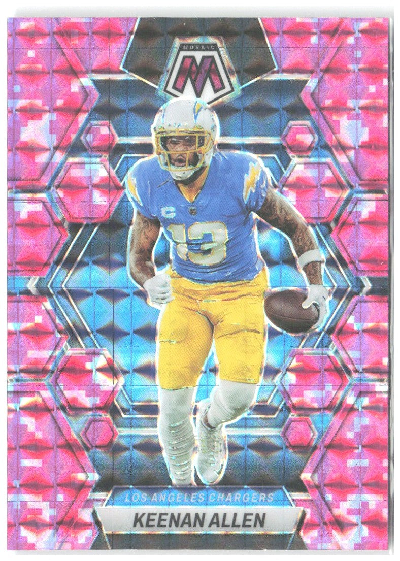 Keenan Allen Panini Mosaic - Camo Pink Mosaic 130 2023 Los Angeles Chargers