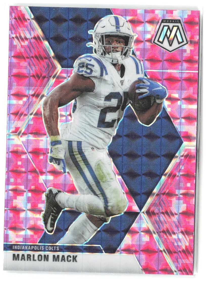 Marlon Mack Panini Mosaic - Prizm Camo Pink 92 2020 Indianapolis Colts