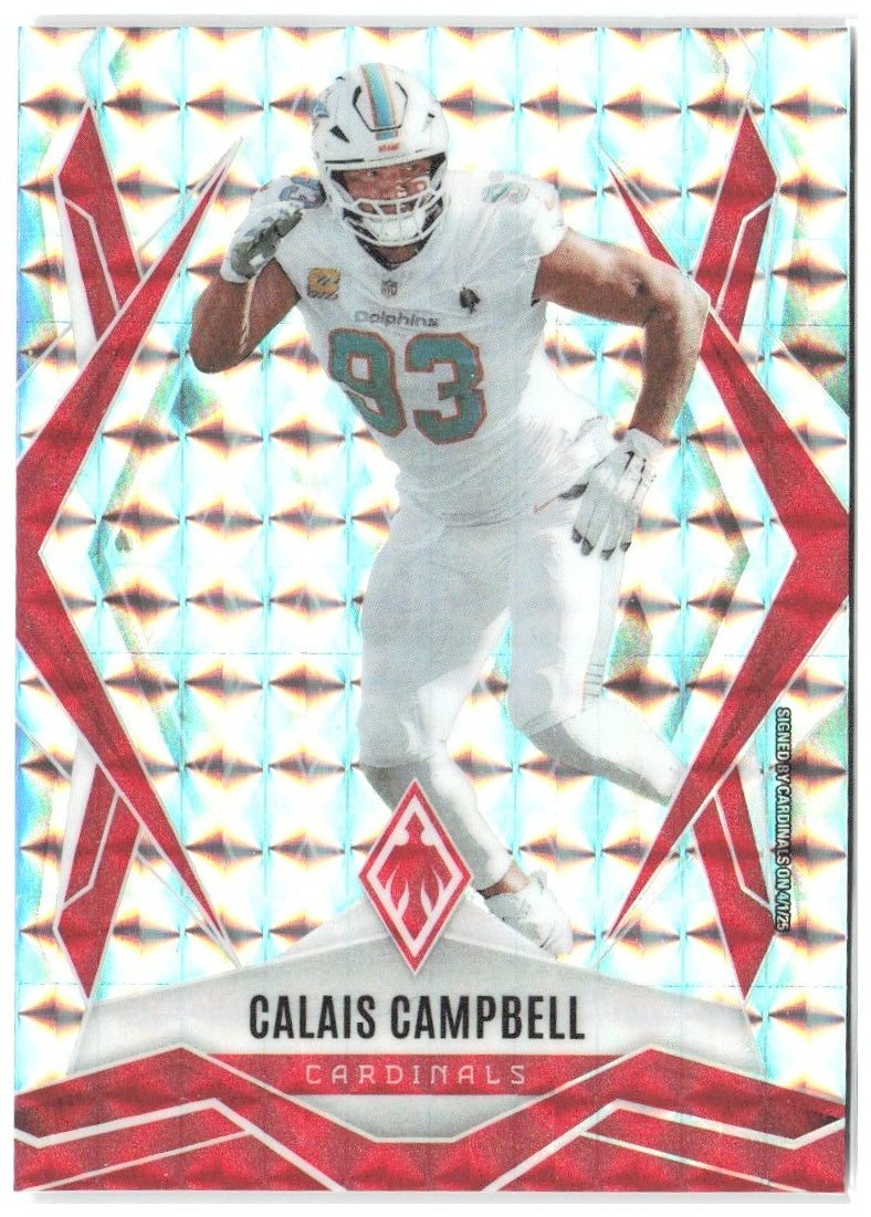 Calais Campbell Panini Phoenix - Silver Pyramids Prizm 94 2025 Arizona Cardinals