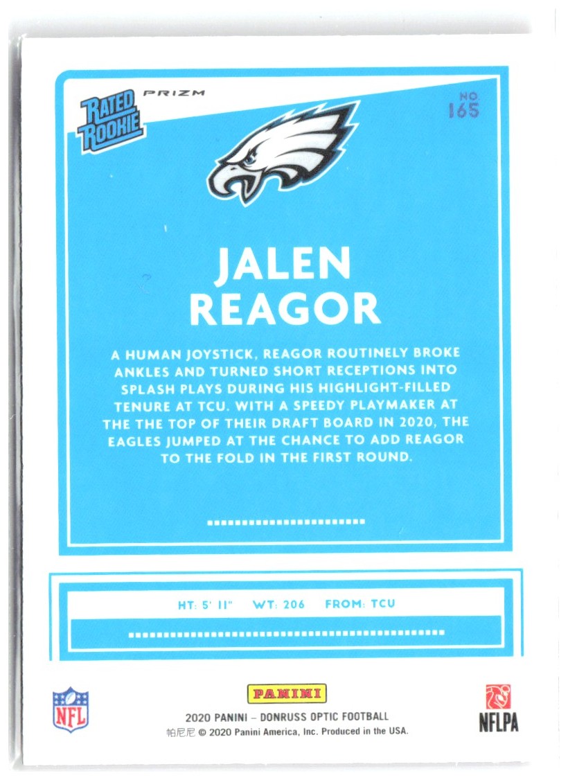 Jalen Reagor Donruss Optic - Pink 165 2020 Philadelphia Eagles