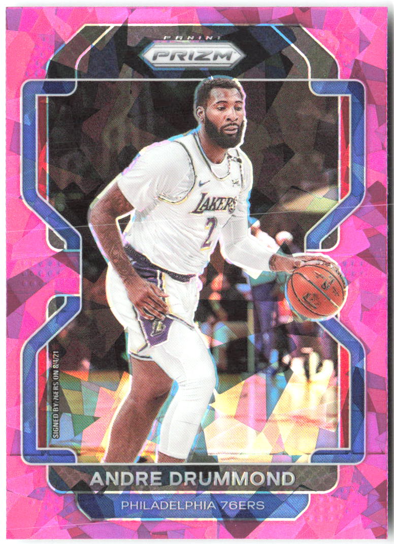 Andre Drummond Panini Prizm - Pink Ice 5 2021-22 Philadelphia 76ers