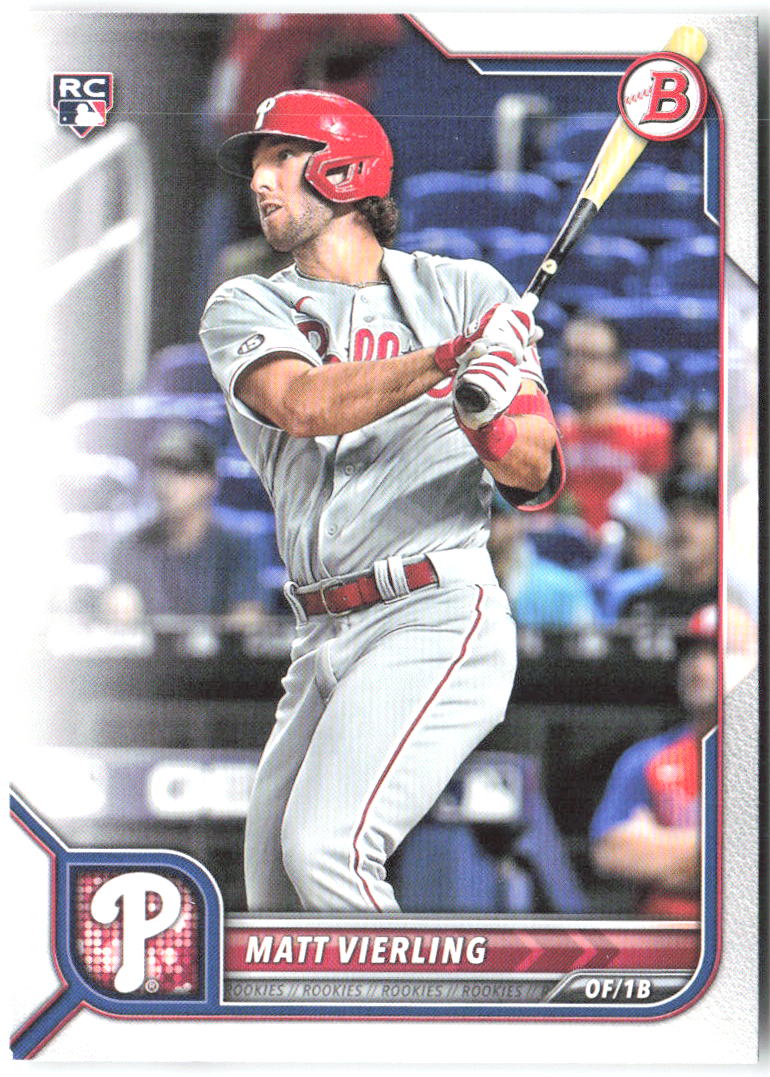 Matt Vierling Bowman 89 2022 Philadelphia Phillies RC