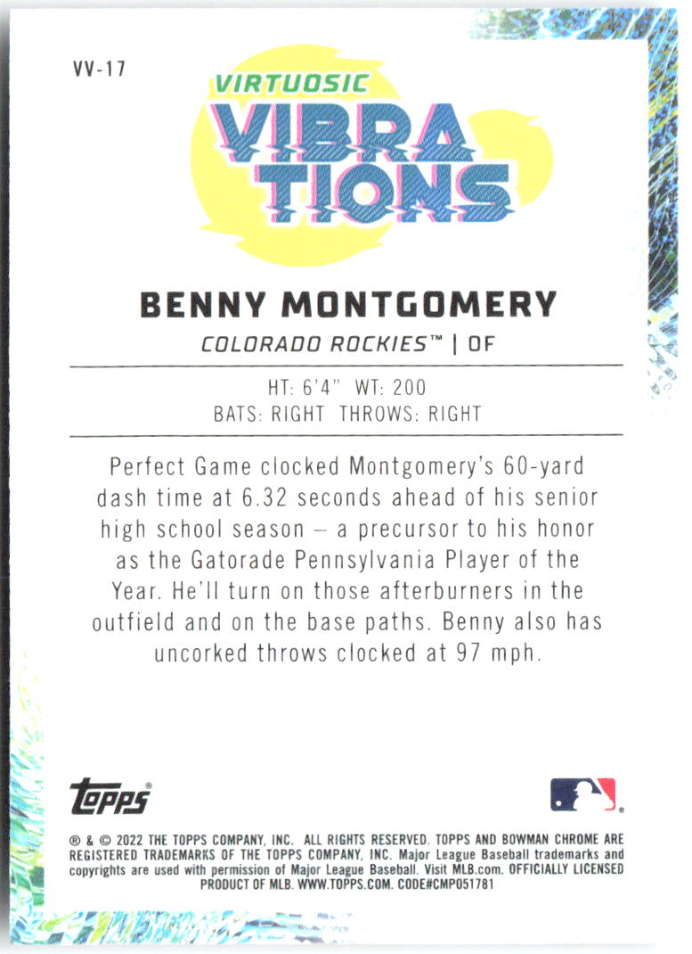 Benny Montgomery Bowman - Virtuosic Vibrations VV-17 2022 Colorado Rockies