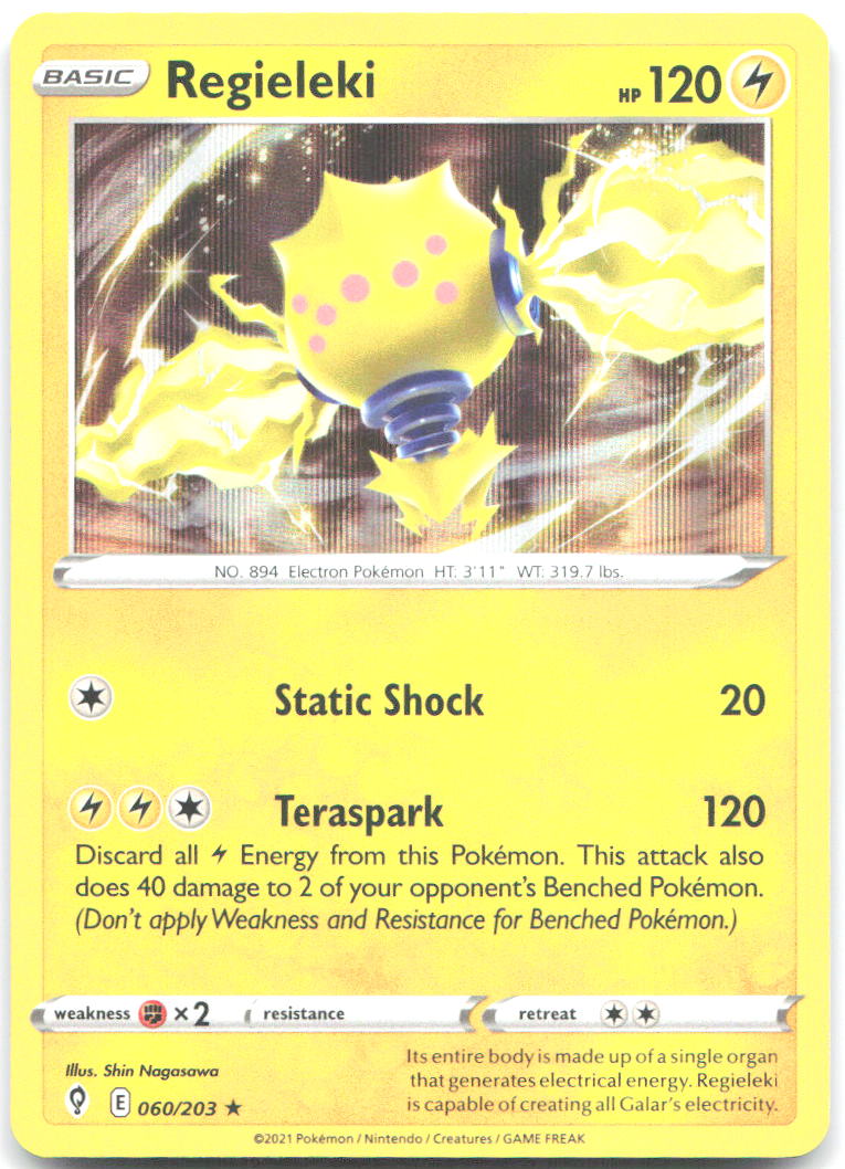 Regieleki Holo Rare SWSH07 Evolving Skies 060/203 NM Shin Nagasawa