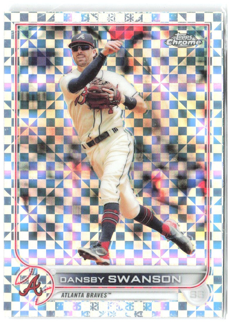 Dansby Swanson Topps Chrome - X-Fractor 46 2022 Atlanta Braves