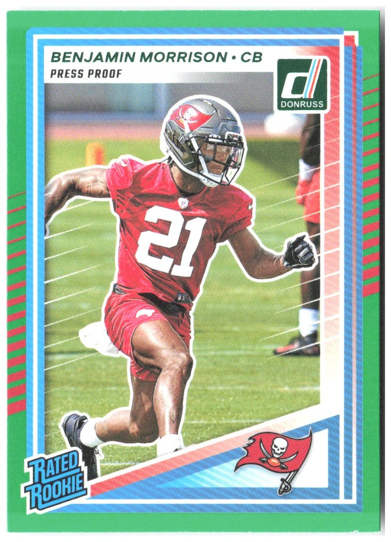 Benjamin Morrison Donruss - Press Proofs Green 361 2025 Tampa Bay Buccaneers