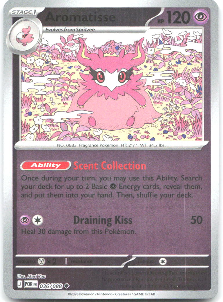 Aromatisse Reverse Holo Uncommon ME03: Perfect Order 036/088 NM Mori Yuu